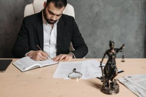Man taking notes