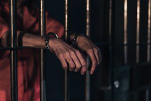 man behind bars