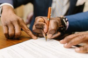 People with documents