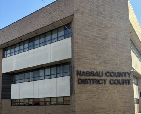 Nassau County District Court building at 99 Main Street, Hempstead, NY